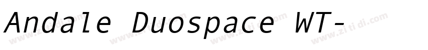Andale Duospace WT字体转换